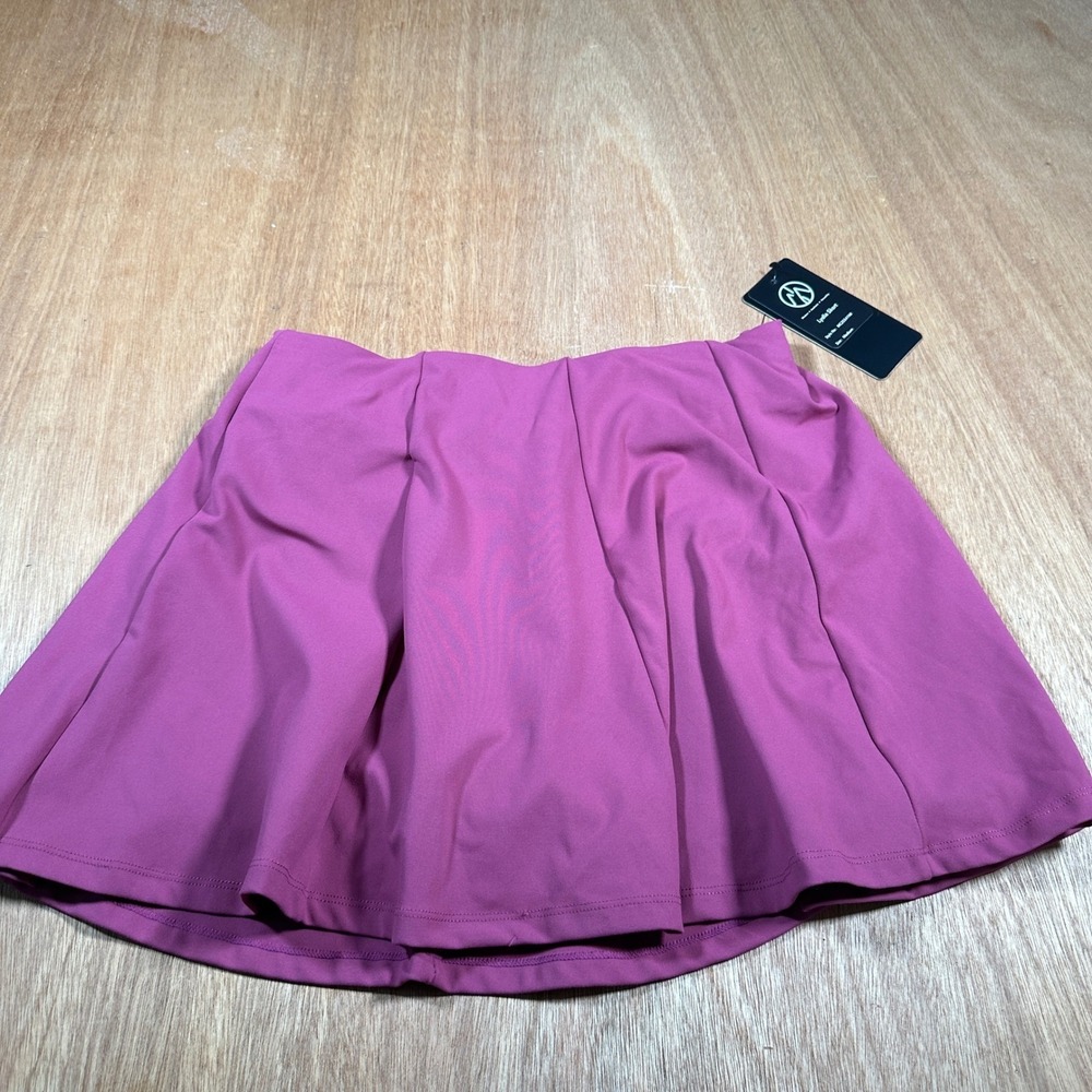 Move Theology Lydia Skort Women Medium Magenta Purple Athletic Tennis Pleated